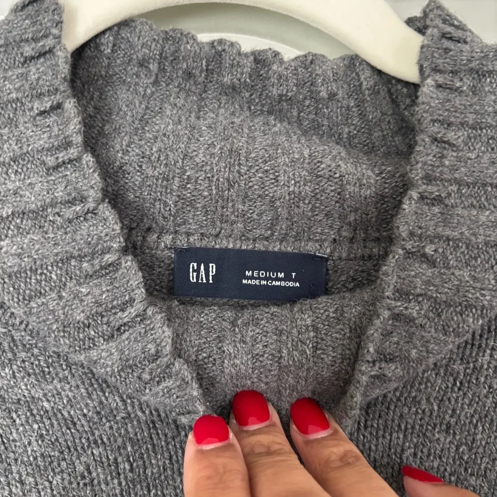 Cozy Grey Turtleneck Women's Sweater - Picture 3 of 3